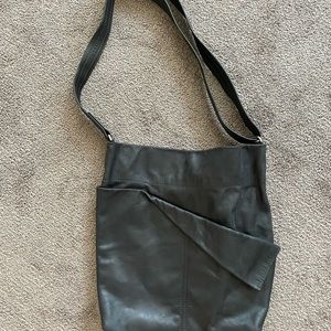 Rough & Tumble black leather bag / crossbody